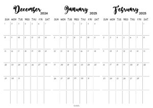 December 2024 January February 2025 Calendar