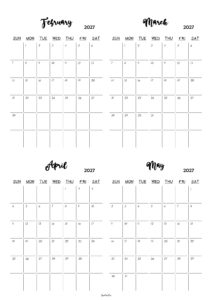 February to May 2027 Calendar