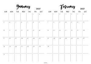 January February 2027 Calendar