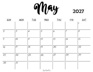 May 2027 Calendar