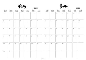 May June 2027 Calendar